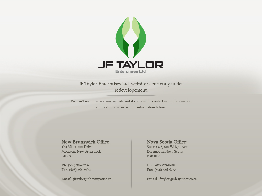 JF Taylor Splash Page